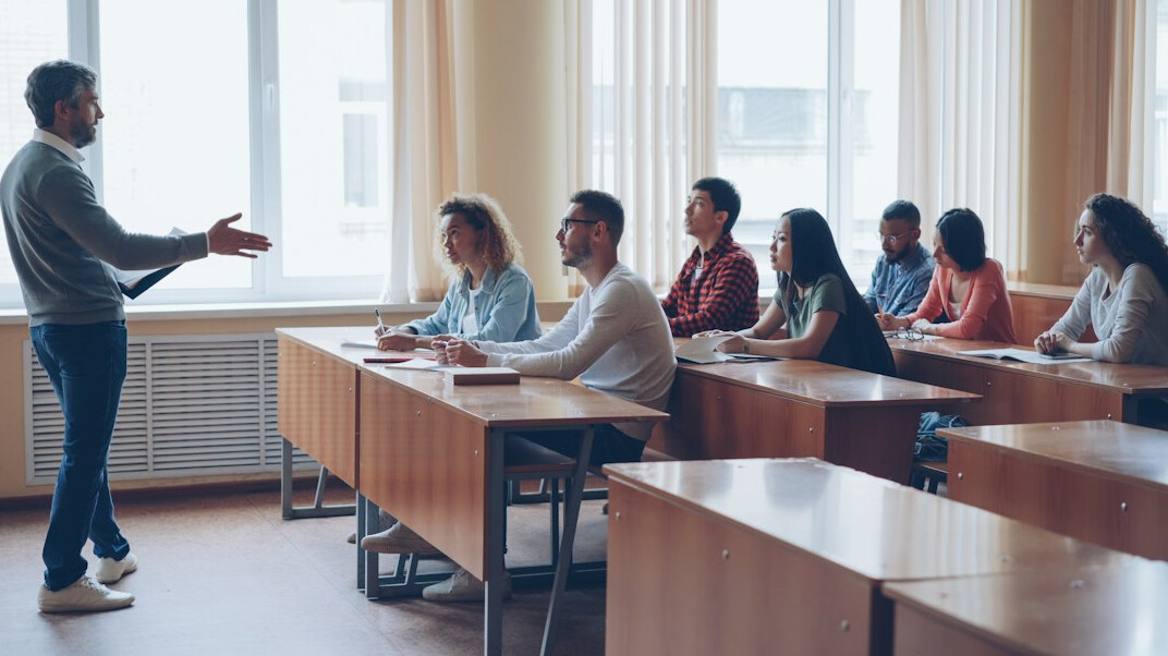group of students in classroom