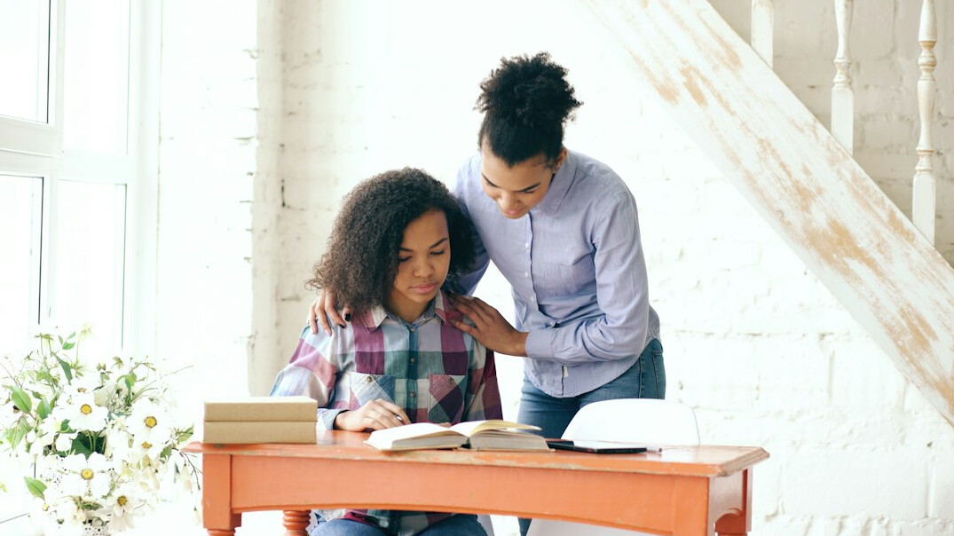 mentor helping student